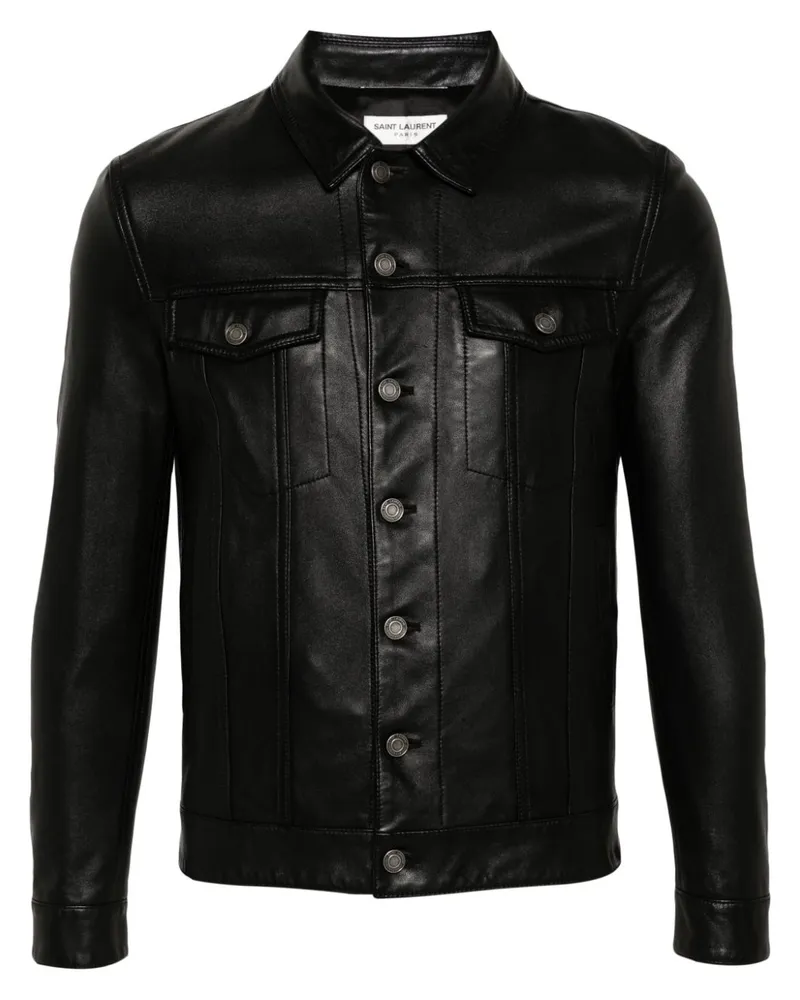 Saint Laurent Jacke mit Brusttaschen - Schwarz Schwarz