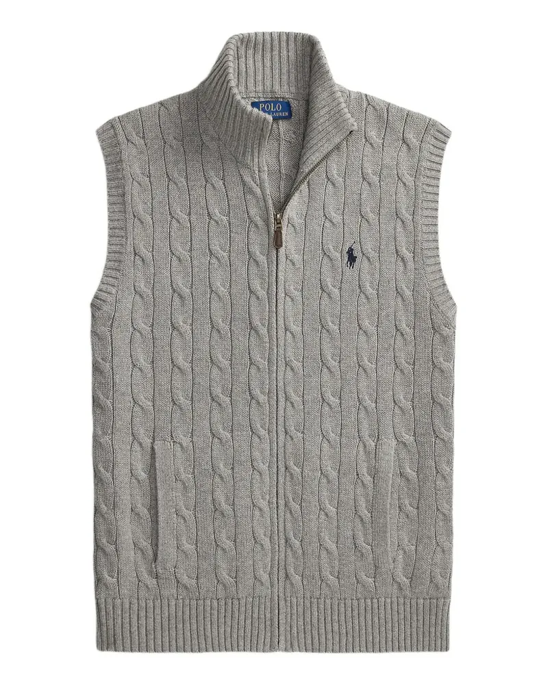Ralph Lauren Cardigan mit Zopfmuster - Grau Grau