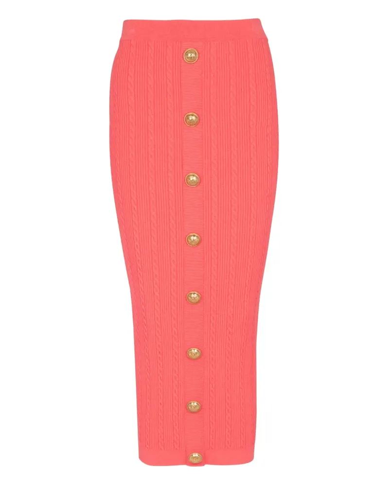 Balmain Gestrickter Rock - Rosa Rosa