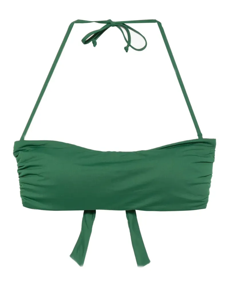 FISICO-Cristina Ferrari ruched-detail halterneck bikini top - Grün Grün