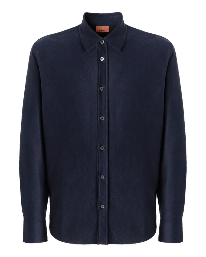 Missoni zigzag-pattern shirt - Blau Blau