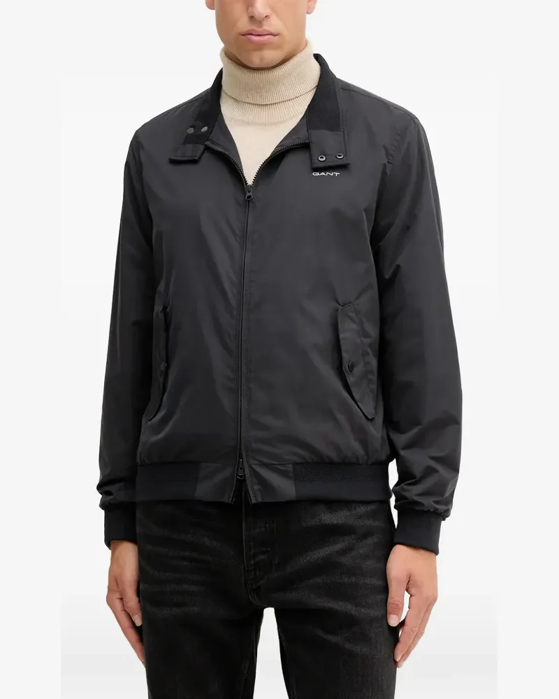 Gant logo zip jacket - Schwarz Schwarz