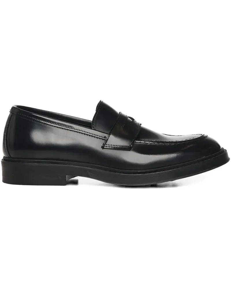 Giuliano Galiano round toe leather loafers - Schwarz Schwarz
