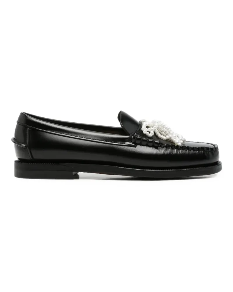 Sebago faux-pearl bow-embellished loafers - Schwarz Schwarz