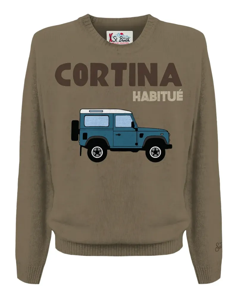 MC2 Saint Barth graphic-intarsia crew-neck sweater - Nude Nude