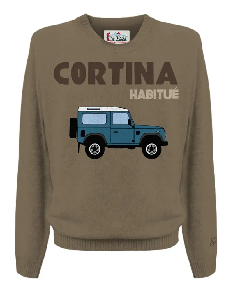 MC2 Saint Barth Pullover mit rundem Ausschnitt und grafischer Intarsie - Nude Nude