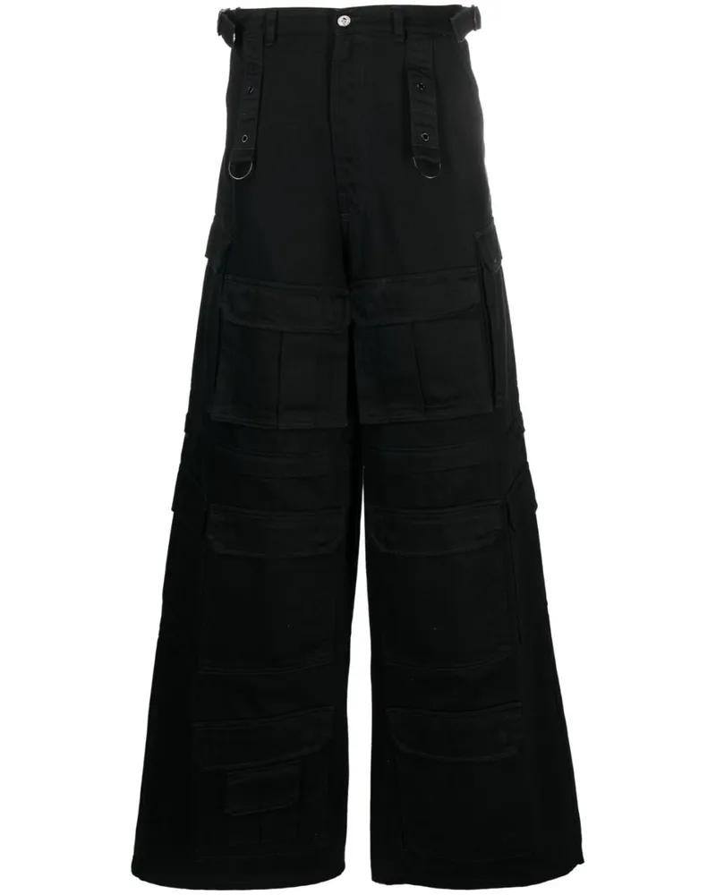 VETEMENTS Cargohose mit weitem Bein - Schwarz Schwarz
