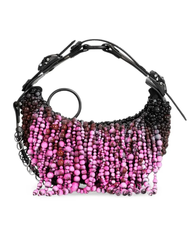 Innerraum Object HM00 beaded fringe tote bag - Schwarz Schwarz
