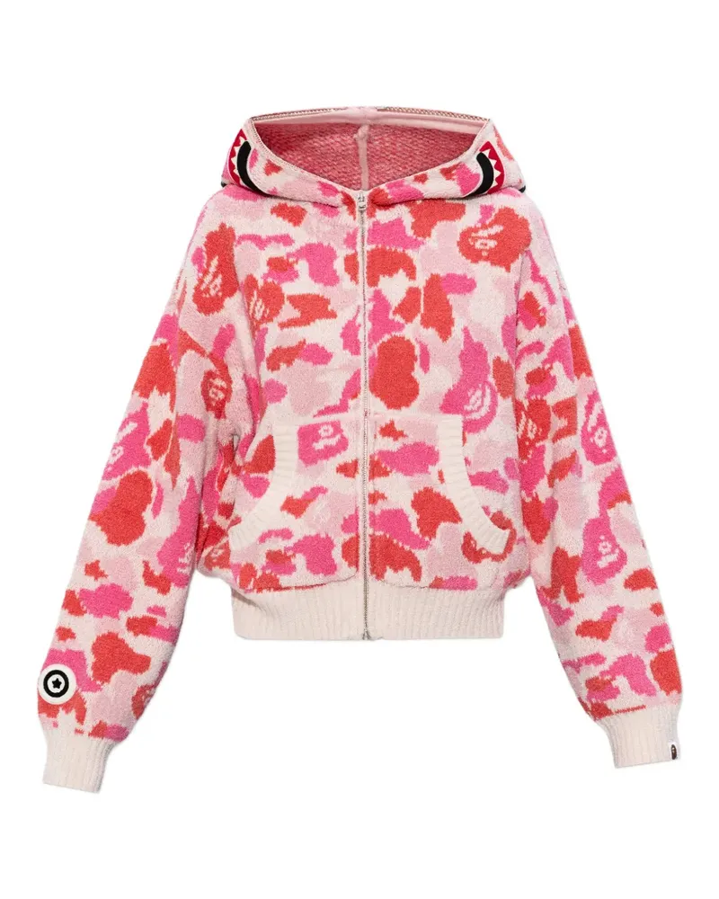 BAPE shark camouflage-pattern hoodie - Rosa Rosa
