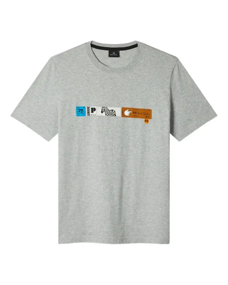 Paul Smith Heather graphic T-shirt - Grau Grau