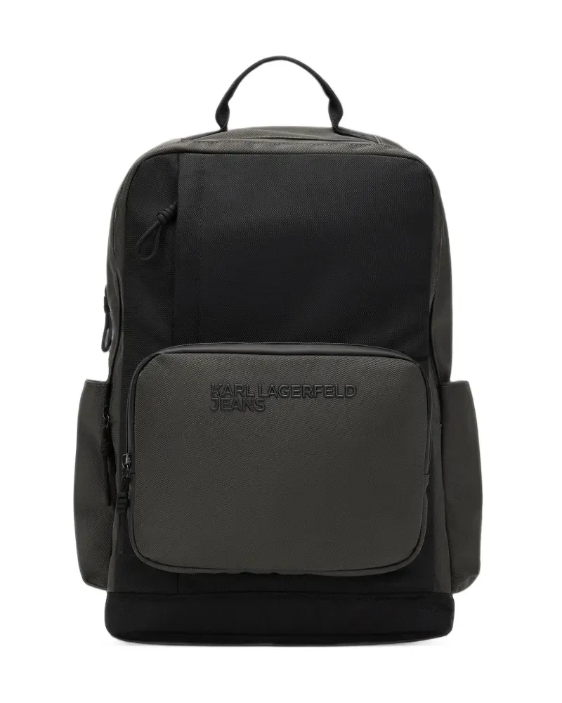 Karl Lagerfeld logo-embossed backpack - Schwarz Schwarz
