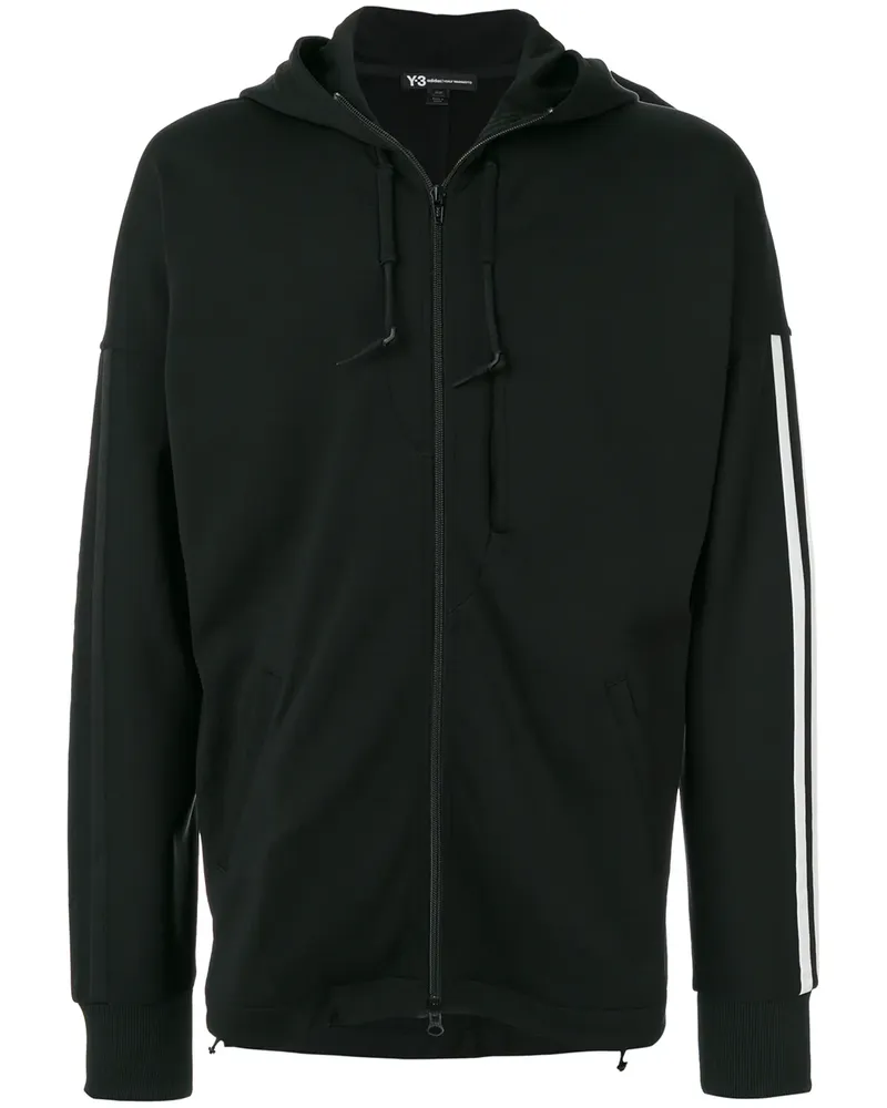 Y-3 Kapuzenpullover mit Streifen - Black/White Black