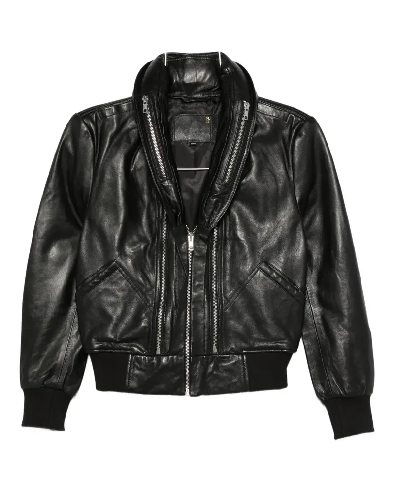 R13 Jacke mit Reißverschlüssen - Schwarz Schwarz