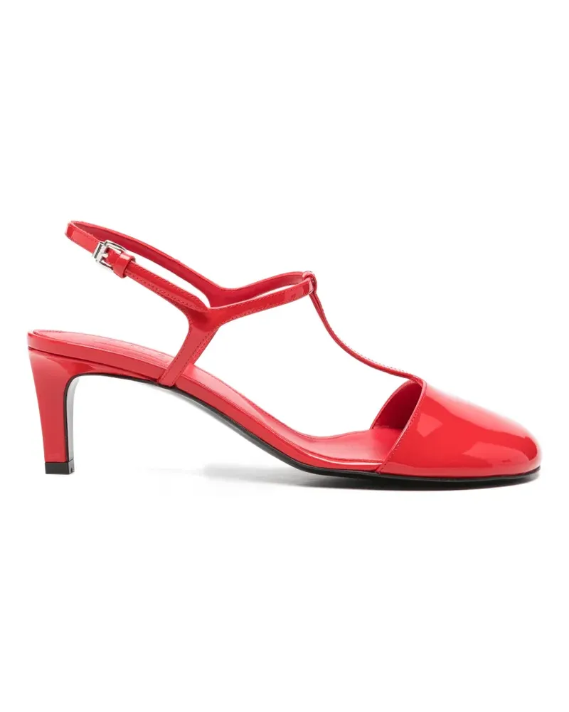 PLAN C patent-leather T-bar pumps - Rot Rot