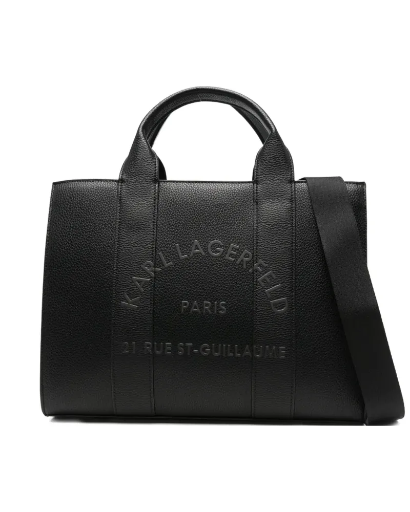 Karl Lagerfeld Mittelgroße Rue St-Guillaume Tote Bag - Schwarz Schwarz