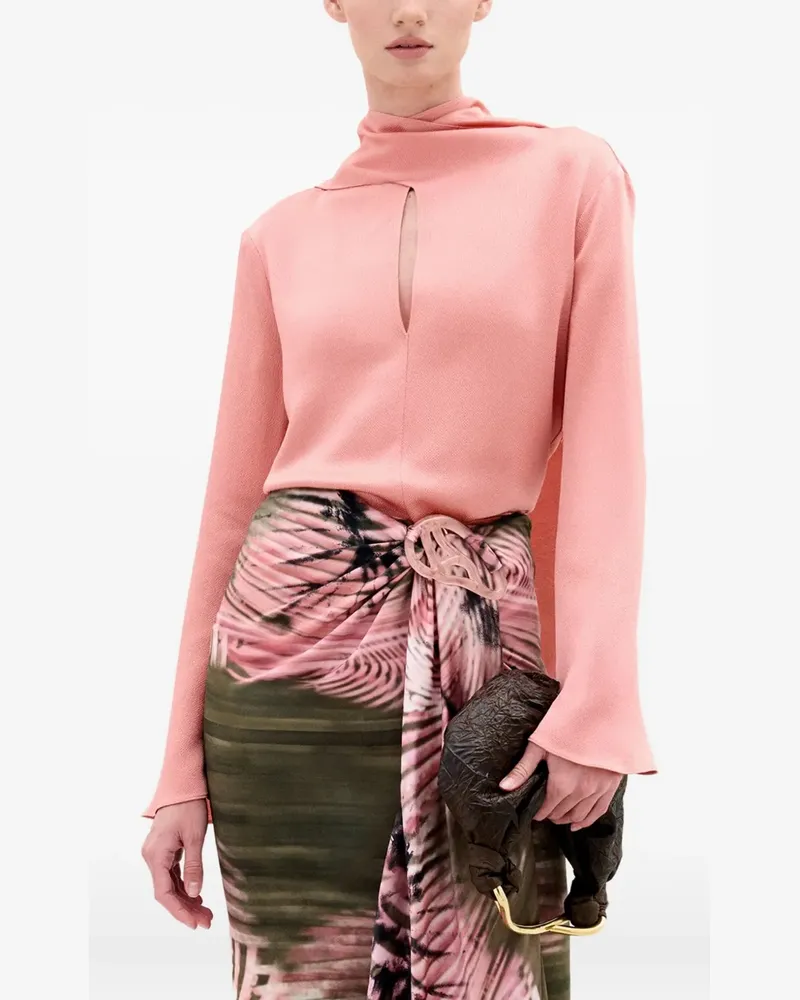 Silvia Tcherassi Gaby keyhole-neck blouse - Rosa Rosa