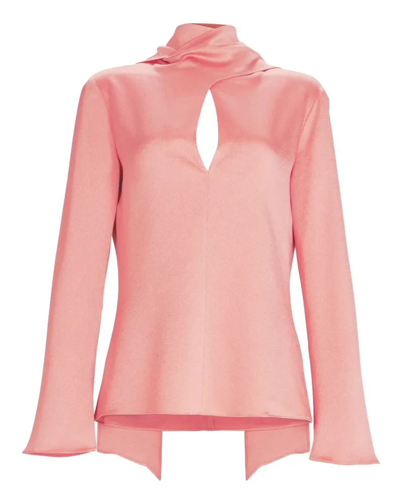 Silvia Tcherassi Gaby Bluse mit Schlüssellochausschnitt - Rosa Rosa