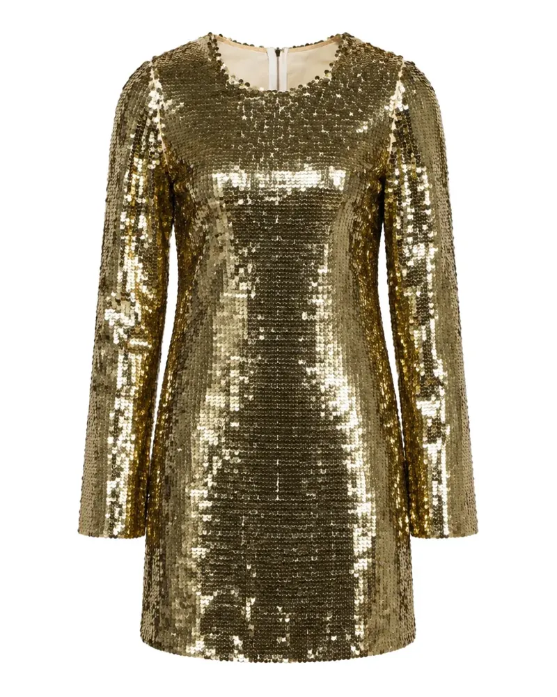 Dolce & Gabbana Langärmeliges Kleid mit Pailletten - Gold Gold
