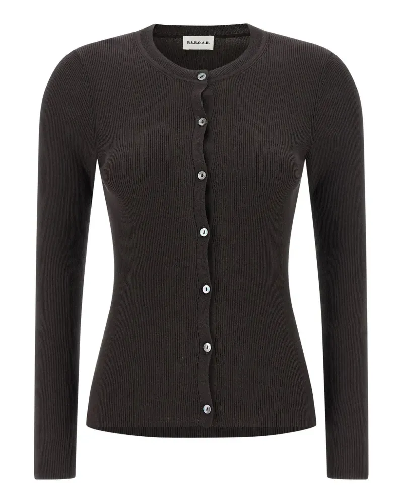 P.A.R.O.S.H. Geknöpfter Cipria26 Cardigan - Braun Braun