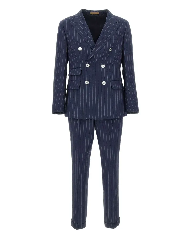 HUGO BOSS Gestreifter Anzug - Blau Blau