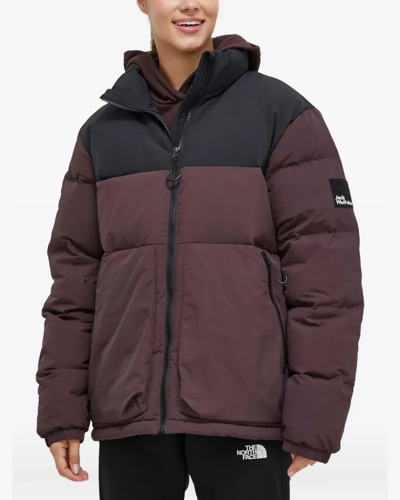 Jack Wolfskin colour-block hooded jacket - Braun Braun