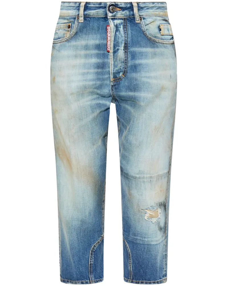 Dsquared2 Cropped-Jeans im Distressed-Look - Blau Blau