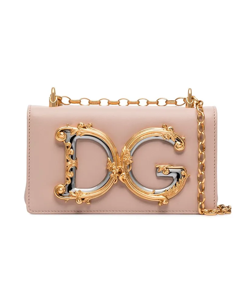 Dolce & Gabbana Schultertasche mit Logo - Rosa Rosa
