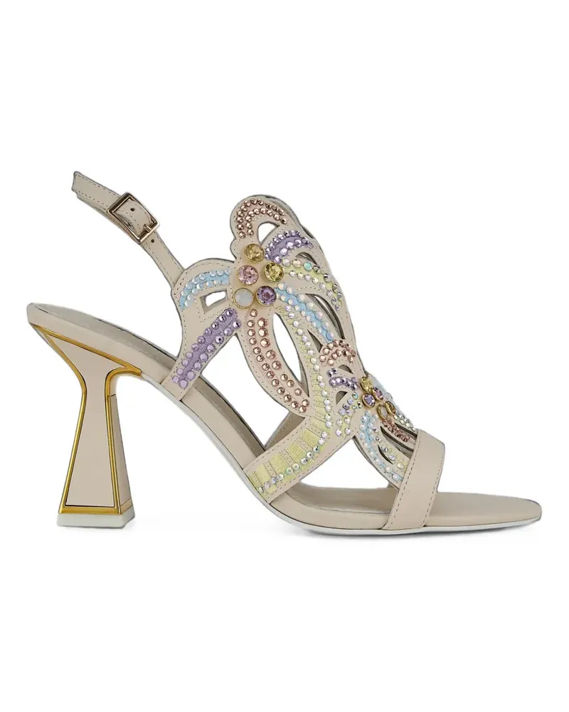 Kat Maconie Kiawa crystal-embellished cut-out sandals - Weiß Weiß