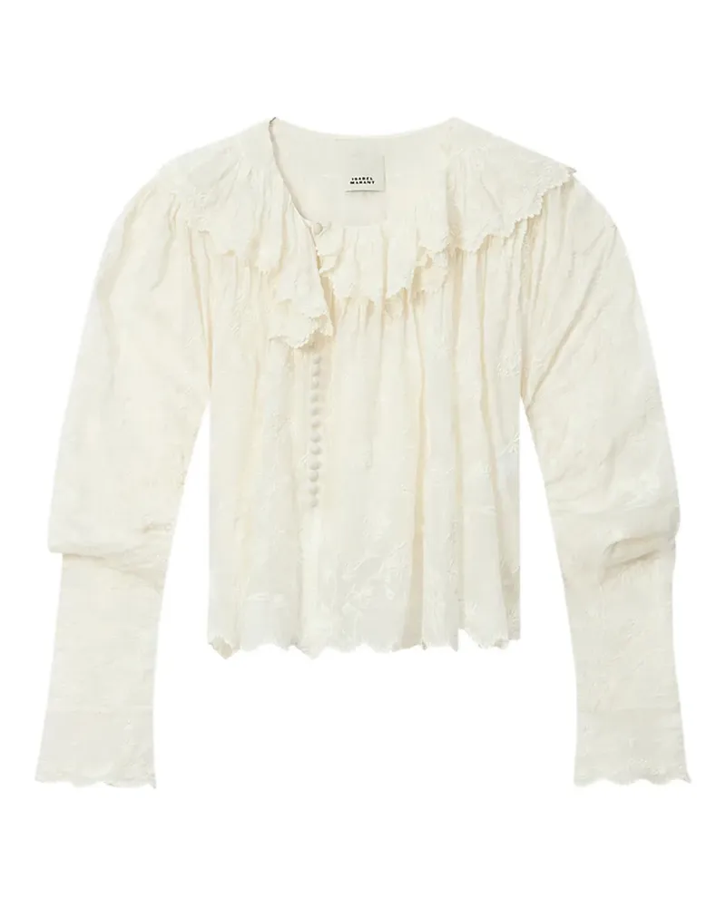 Isabel Marant x Zelly gerüschtes Oberteil mit Stickerei - Nude Nude