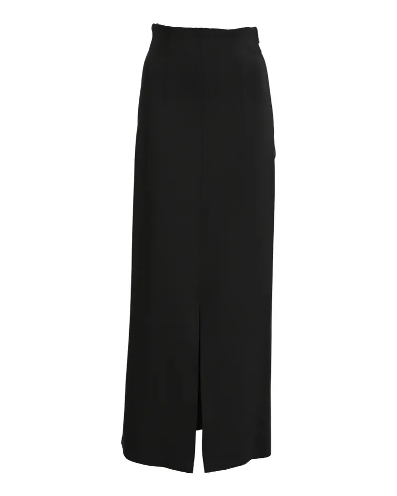 Max Mara Maxirock mit Schlitz - Schwarz Schwarz