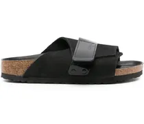 Kyoto Pantoletten aus Wildleder - Schwarz
