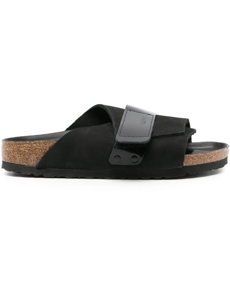 Birkenstock Kyoto Pantoletten aus Wildleder - Schwarz Schwarz