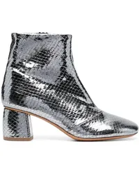 forte_forte Stiefeletten im Metallic-Look Grau