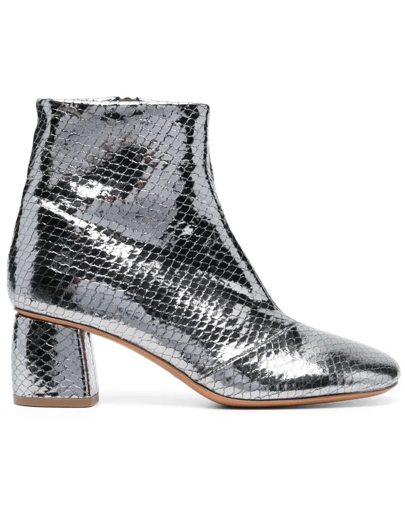 forte_forte Stiefeletten im Metallic-Look Grau