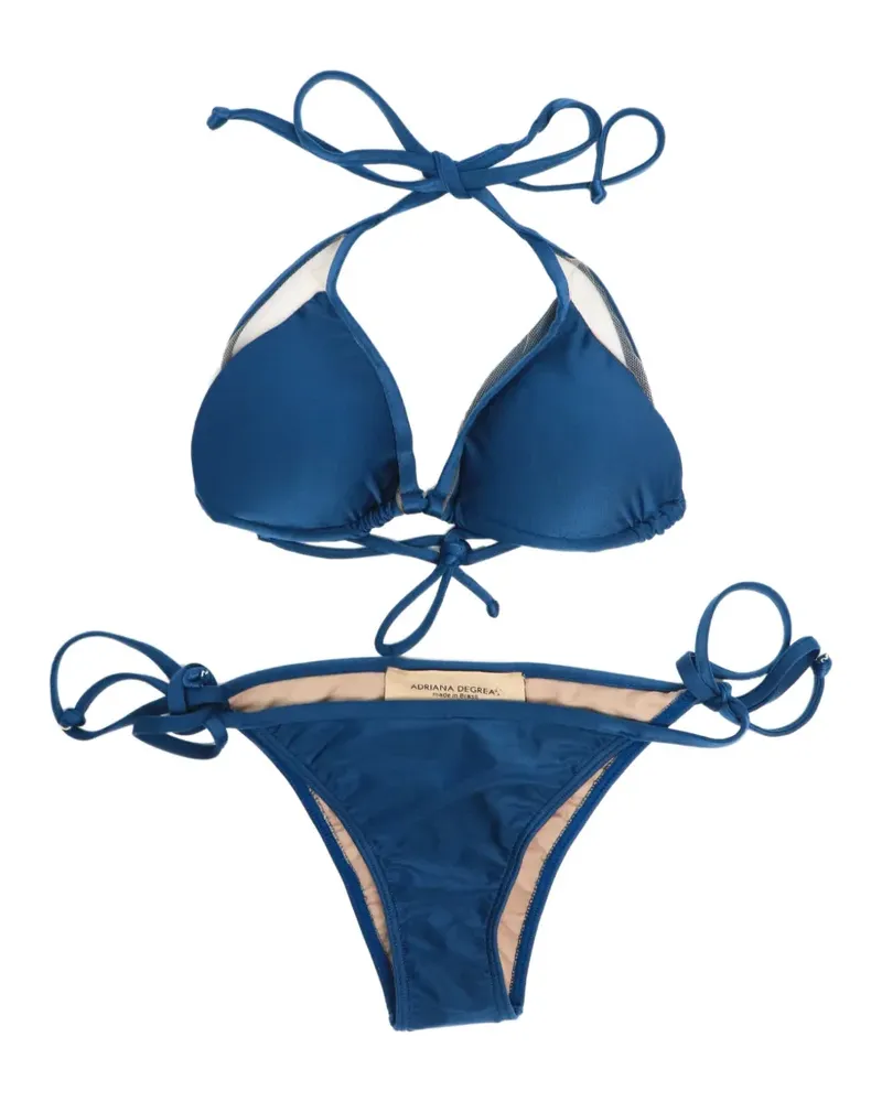 Adriana Degreas Bikini mit Mesh-Detail - Blau Blau