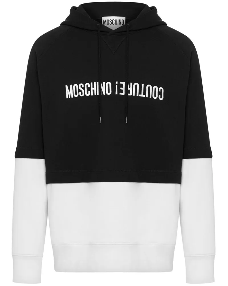 Moschino Hoodie in Colour-Block-Optik - Schwarz Schwarz
