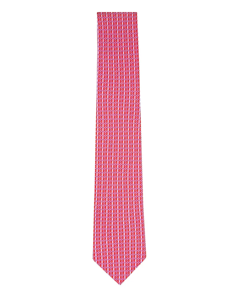 Ferragamo patterned tie - Orange Orange
