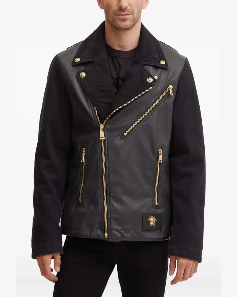 Versace Jeans Jacke mit Reißverschlusstasche - Schwarz Schwarz