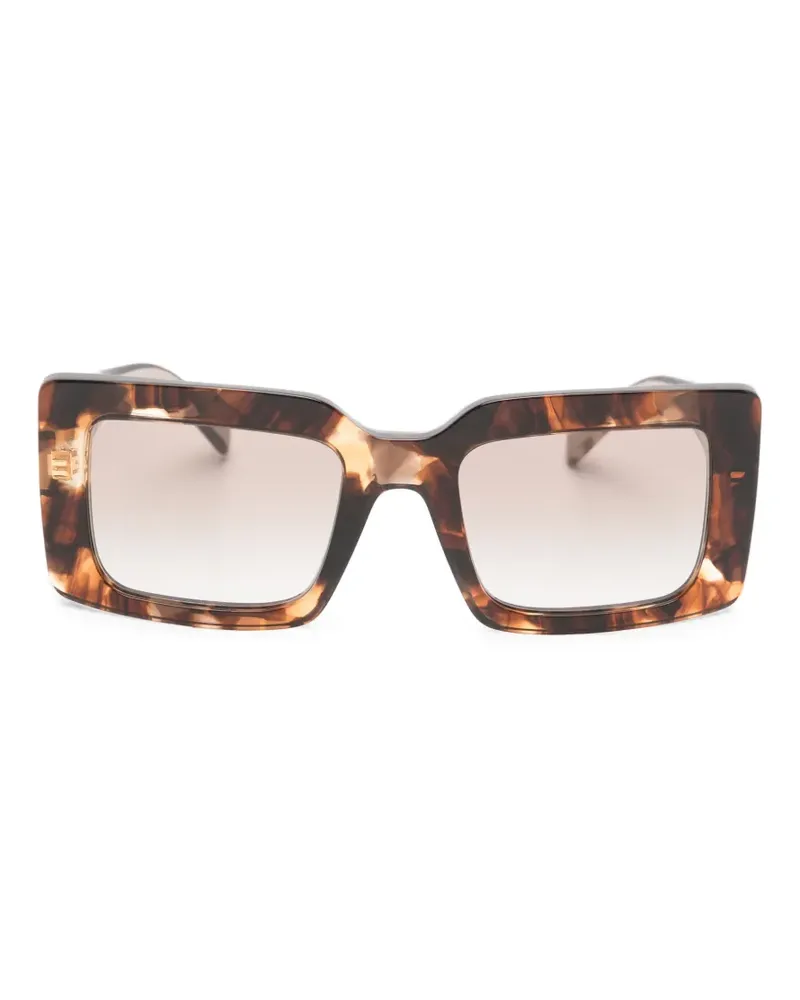 Prada Eckige Sonnenbrille in Schildpattoptik - Braun Braun