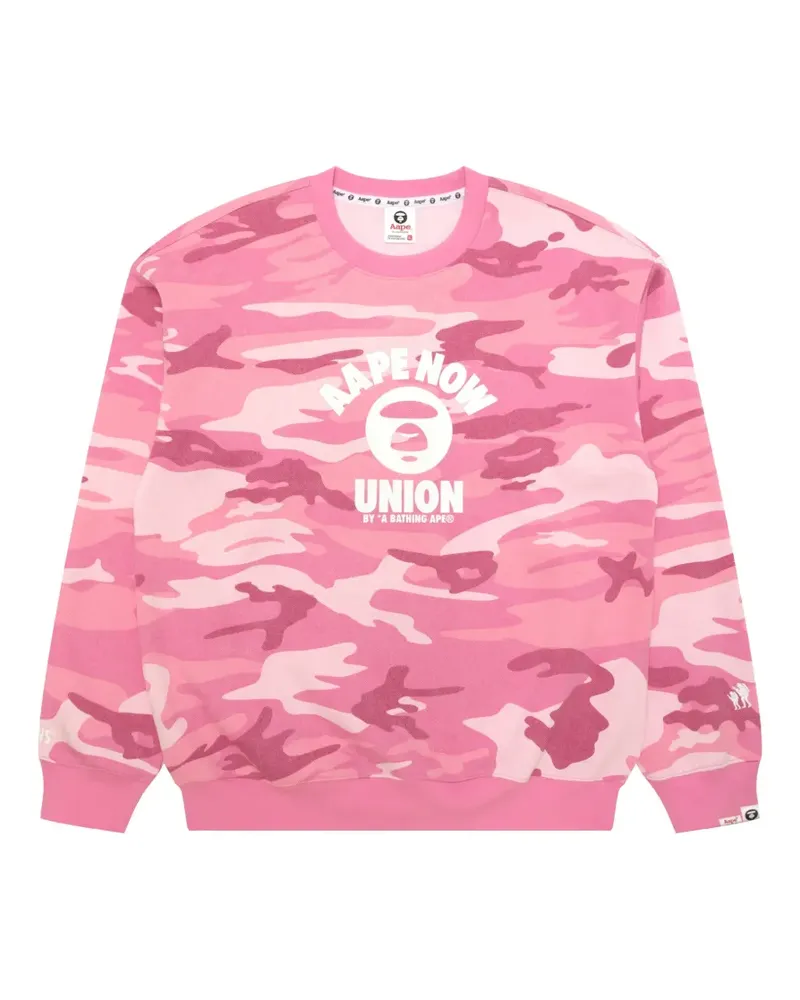BAPE Sweatshirt mit Camouflage-Print - Rosa Rosa