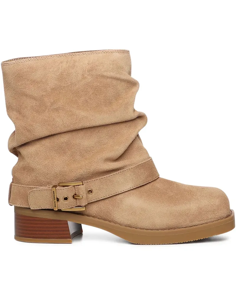 Michael Kors buckled biker boots - Nude Nude