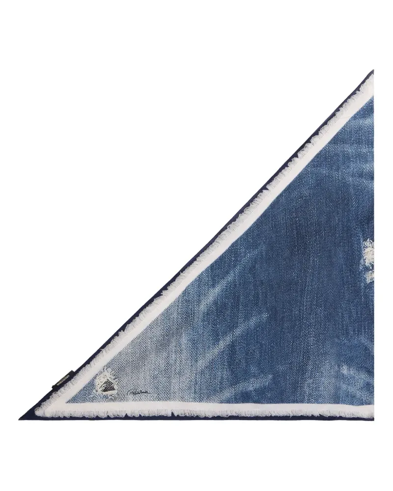 Roberto Cavalli patchwork-effect silk scarf - Blau Blau