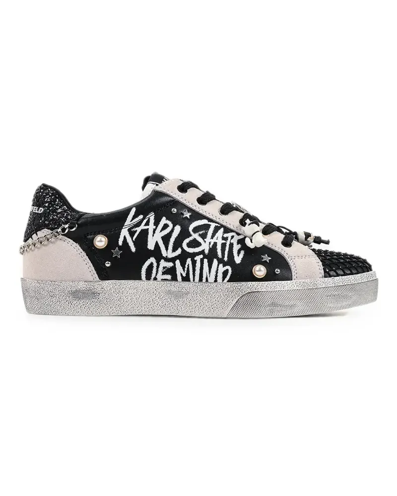 Karl Lagerfeld Skool graffiti-print sneakers - Schwarz Schwarz