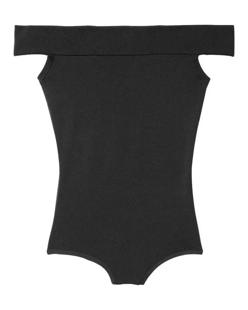 Michael Kors Schulterfreier Playsuit - Schwarz Schwarz