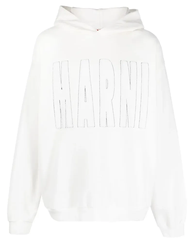 Marni Hoodie mit Logo-Print - Weiß Weiß