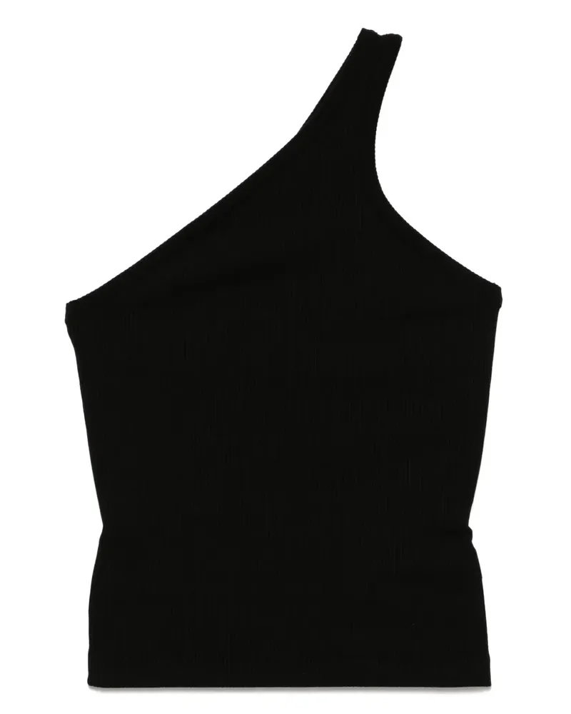 AGOLDE Fein geripptes Oberteil - Schwarz Schwarz