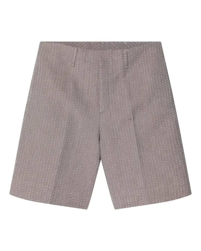Fendi Gestreifte Bermudas - Nude Nude
