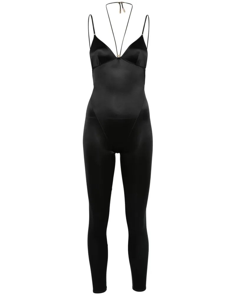 Maison Close Rückenfreier Jumpsuit - Schwarz Schwarz
