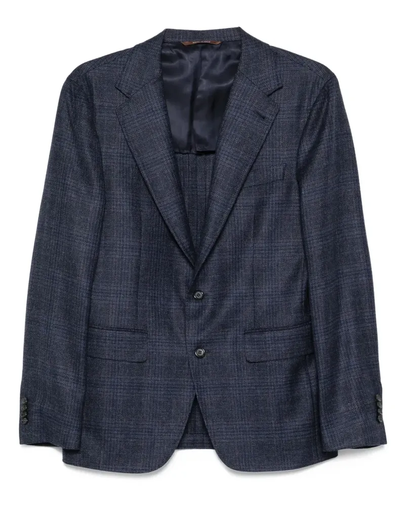 Canali Karierte Jacke - Blau Blau