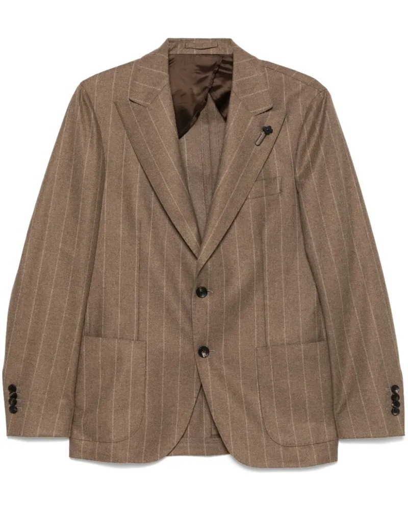 LARDINI Gestreiftes Sakko - Braun Braun
